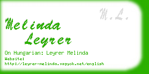 melinda leyrer business card